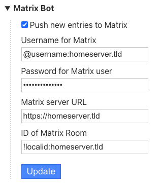 Matrix Configuration